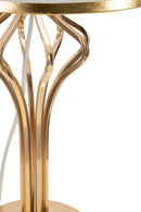 Lampada da Tavolo Slimmy Ø28x53 cm in Ferro e Plastica Bianco e Oro      