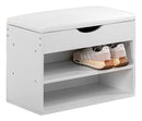 Panca da Ingresso con Cuscino Imbottito 60x30x45 cm Kobe Bianca