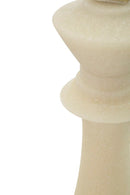 Decorazione Re Quarzy Ø13x41 cm in Resina Bianco e Oro      