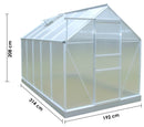Serra da Giardino 1,9x3,1 m in Alluminio e Policarbonato Alveolare 3,7mm Grigio 