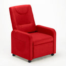 Poltrona Relax Reclinabile Manuale 62x71x100 cm in Tessuto Rosso