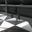 Divano da Giardino 3 Posti con Cuscini per Seduta e Schienale 185x66x64 cm in Alluminio Grigio