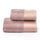 Set Spugna Asciugamani Viso + Ospite con Balza in Raso Garrini Hope Rosa