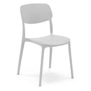 Set 6 Sedie 46x79x54 cm in Polipropilene Elodie Bianca
