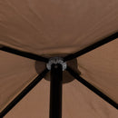 Ombrellone da Giardino 2x2 m Palo Ø28 mm in Matallo e Poliestere Marrone