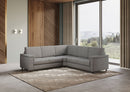 Divano Angolare 5 Posti 246x246x85 cm Marrak in Tessuto Grigio