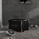 Box Jump Pliometrico a 3 Altezze 76-61-51 cm in Legno Antiscivolo Nero