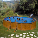Piscina Ovale Fuori Terra 610x375xh120 cm in Acciaio e PVC Gre Pacific