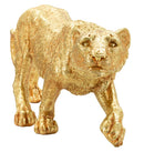 Decorazione Leopardo Shant 89x21x33 cm in Resina Oro      