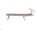 Lettino Mare con Parasole Richiudibile 181x71,5x38,5 cm in Alluminio PVC e Poliestere Sabbia Riccione      