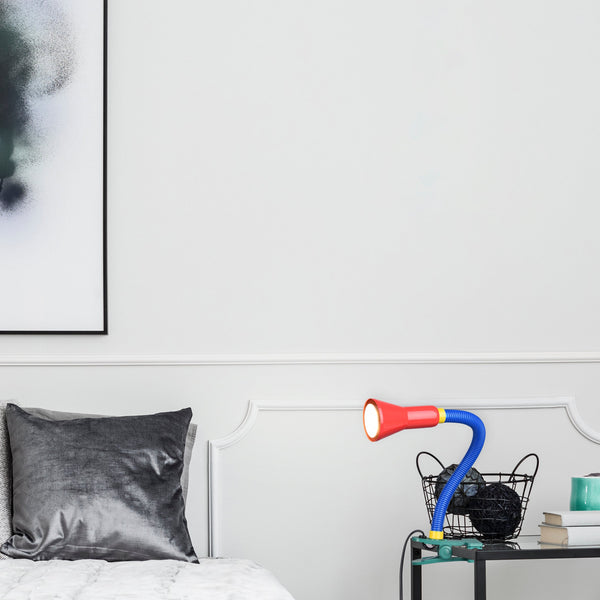 Lampa a morsetto da Interno E14 in Plastica Multicolore prezzo