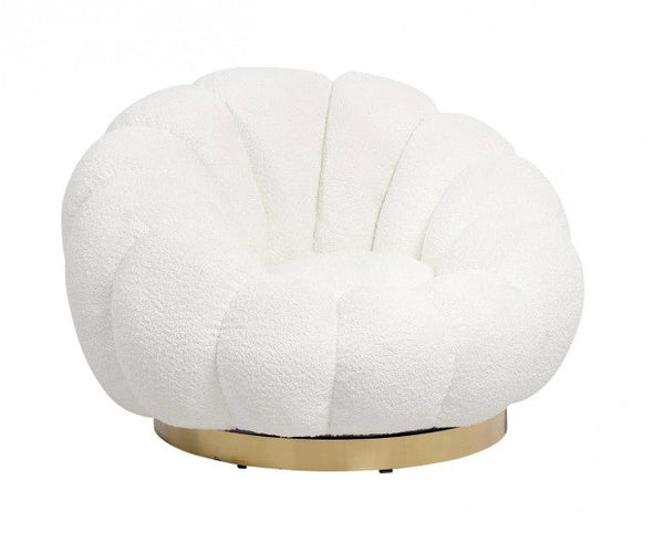 acquista Poltrona Soggiorno 86x62x72 cm Florel in Bouclè Bianco