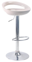 Sgabello con Alzata a Gas e Seduta Girevole in ABS Motti Seattle Beige Lucido