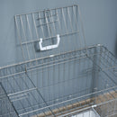 Gabbia Trasportino per Cani Gatti 61x43x53 cm Pieghevole in Metallo 