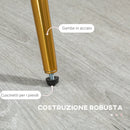 Set 2 Sedie Imbottite 55,5x59x81 cm in Tessuto Effetto Lino Rosa e Oro