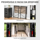 Scrivania Pieghevole 90x45x74 cm in Legno e Metallo Marrone