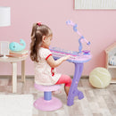 Pianola 37 Tasti con Sgabello e Microfono Karaoke Mp3 e Registratore Rosa
