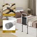 Sponda Letto 41x61x92,5–105 cm per Anziani o Bambini Disabili con Mobilità Ridotta Cinture di Sicurezza Bianco e Nero      