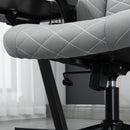 Sedia da Ufficio Direzionale 65,5x69,5x112-122 cm in Poliestere Grigio Chiaro