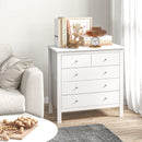 Cassettiera a 5 Cassetti 79x39,5x80,5 cm in Legno Bianco   
