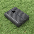 Base per Ombrellone Rettangolare 80x60x19 cm Riempibile con Acqua e Sabbia 70-90 kg in HDPE Nero   