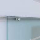 Porta Scorrevole Vetrata 90x205 cm Satinata a Strisce Trasparenti 