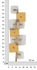 Lampada da Muro Glassy 24x13x76 cm in Vetro e Ferro Oro e Naturale      