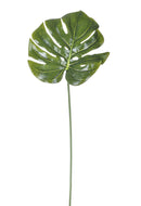 Set 12 Foglia di Philodendro Artificiale Altezza 65 cm Verde