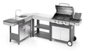 Modulo Componibile Corner Ompagrill Indian con Rubinetto e Scarico Compatibile BBQ Indianapolis in Acciaio Inox