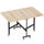 Tavolo Pieghevole per 4-6 Persone 120x80x73 cm con 2 Ribalte e Ruote con Freno Struttura in Acciaio Rovere