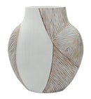 Vaso Resina Ho Chi Minh 27x11,5x31 cm in Resina Bianco effetto lavato      