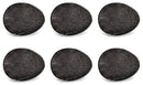 Set 6 Piatti Pane Aperitivo 16x12x2 cm in Gres Kaleidos Sirius Neri