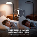 Lampada da Terra LED con Testa Girevole a 350° e Telecomando Magnetico Regolazione Luminosità Nero      