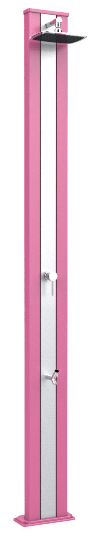 Doccia da Esterno Giardino Miscelatore e Lavapiedi Arkema Spring S Fascia Inox Fuxia acquista