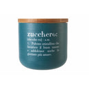 Barattolo Zucchero Double Face 500 ml in New Bone China VdE Tivoli 1996 Verde Petrolio