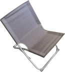 Spiaggina Sedia Prendisole Pieghevole 55x45x52 cm in Acciaio e Tessuto Oxford 600D Grigio