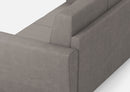 Divano 2 Posti 152x85x85 cm Yasel in Tessuto Grigio