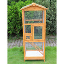 Gabbia per Uccelli Pappagallo in Legno per Giardino 68x63x165 cm 