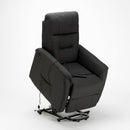 Poltrona Alzapersona Elettrica 1 Motore 77x79x115 cmin Tessuto Nero