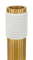 Vaso Bann Big 15,3x13x30,5 cm in Resina Oro e Bianco      