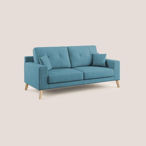 Divano 2 Posti 166x95x91 cm in Tessuto Azzurro prezzo