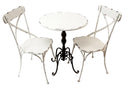 Set 2 Sedie con Tavolino in Metallo H 88 76 cm
