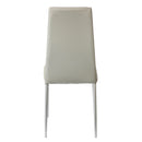 Set 4 Sedie 41x41x96 cm in Similpelle da Interno Grigie