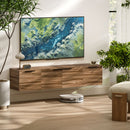 Mobile Sospeso con Armadietti in Stile Industriale 150x35x32 cm in Truciolato Marrone   