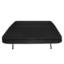 Telo Copertura per Vasca Idromassaggio 220x220x10 cm Design Pieghevole con Maniglie e Cinghie Nero  