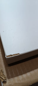 Mobile Ingresso Scarpiera Appendiabiti e Specchio 100x30x61 cm in MDF Vesty Bianco Seconda Scelta