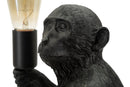 Lampada da Tavolo Monkey Seduta Nero 33x33x32 cm in Resina Nero e Oro      