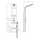 Colonna Doccia Termostatico Multifunzione Idromassaggio Doccetta Alluminio Silver