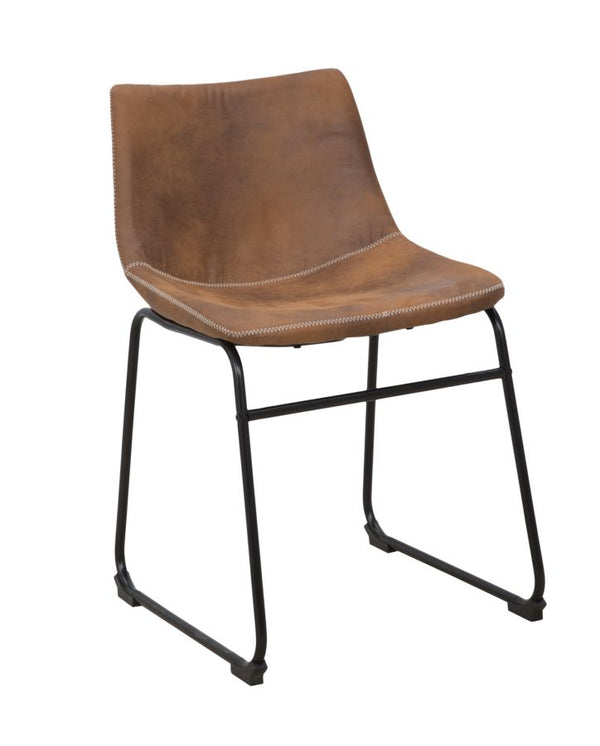Sedia Metropolitan Touch 45x50x74,5 cm in Ferro e PU Marrone e Nero sconto