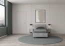 Letto Singolo Testata Doghe Inclinata Ankel Grigio Varie Misure